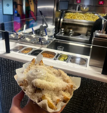 Street Frites Dublin portie met frituur